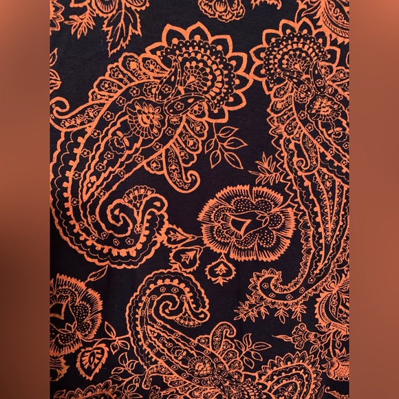 Boohoo Plus Long Sleeve Paisley Print Swing Dress Size 18 Fall Dress - Picture 3 of 3